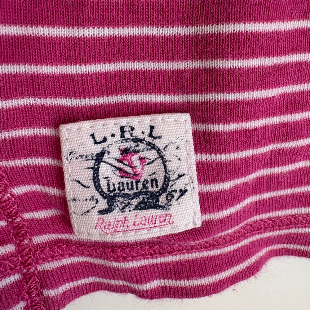 Lauren Ralph Lauren Pink Striped Tee View 5
